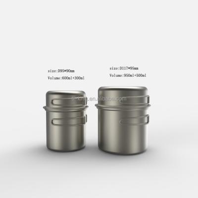 China Outdoor lightweight titanium pan and pot set TK73D001 for sale