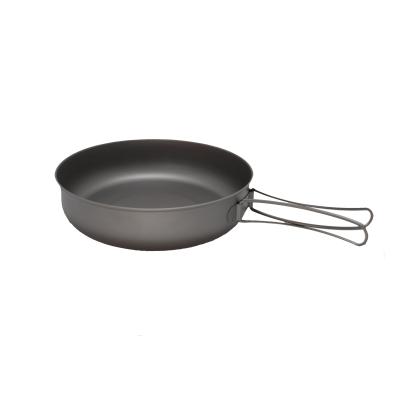 China D150mm Portable Pan For Outdoor Camping Portable Titanium Frying And Rising for sale