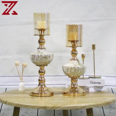 China Beautiful Home Decoration Hot Selling Metal Candle Stand New Series Gold Candlestick For Home Decoration for sale