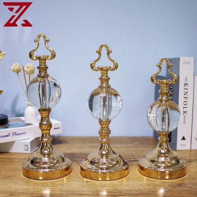 China Modern China Christmas Decor Ornaments Iron Nordic Golden Art Decorative Crystal Ball For Home for sale