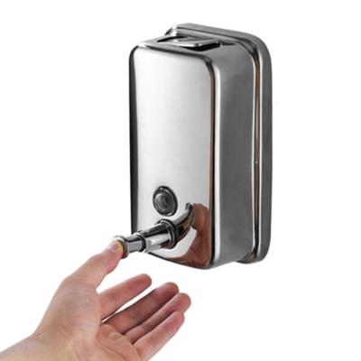 China Manual Foam Soap Dispenser Soap Dispenser 500ml Wall Mount Stainless Steel Bathroom for sale