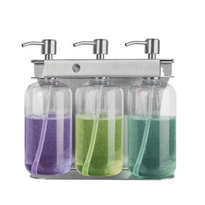 China Modern Dish Soap Dispenser Glass Foaming Soap Dispenser Bottle for sale