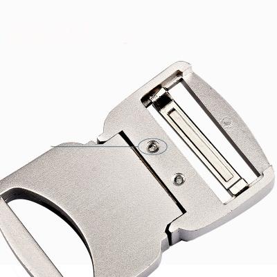 China Durable Custom Logo Aluminum Alloy Men Nylon Casual Tactical Single Belt Buckle for sale