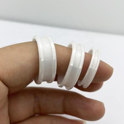 China Ceramic Beveled Edge 4mm White Ring Core From Ring Blanks Jewelry Making 8mm 6mm Wholesale Vintage For Inlay for sale