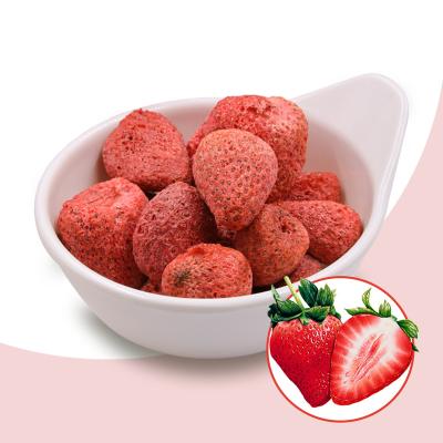 China Lujia Dry Bulk Packing Freeze Dried Strawberry Chips Dice Whole With Sugar Freeze Dry Strawberry Powder for sale