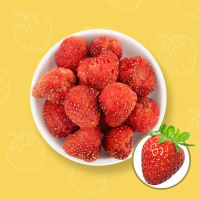 China Lujia Dry Freeze Dried Strawberries Without Sugar 25-35mm Whole Sliced ​​Cube Powder FD Freeze Dried Strawberry for sale