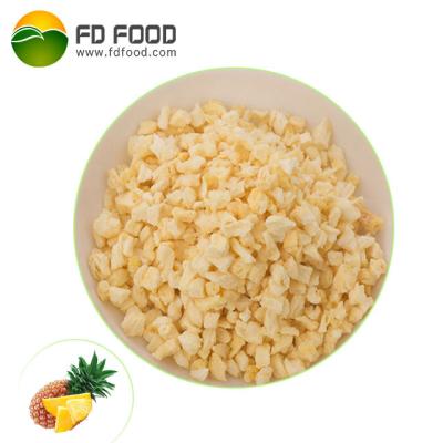 China Lujia Freeze Dried Chunks FD Carves Cube Slice Organic No Milk Freeze Dried Fruit Powder Chips Freeze Dried Pineapple for sale