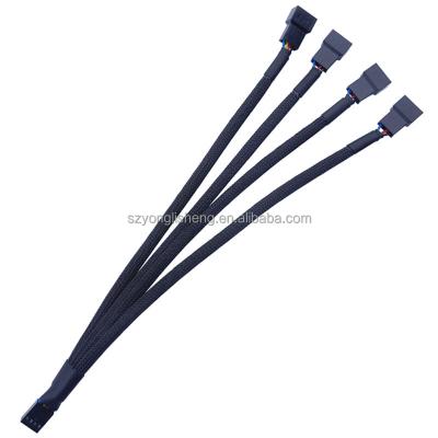 China High Qualityl 4pin PWM Fan Cable 1 To 4 Ways PCIE HUB Adapter PWM Splitter 4pin Fan Cable 1 To 4 Ways for sale