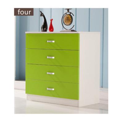 China PANEL Cheapest Modern Drawers Green Color Chest for sale