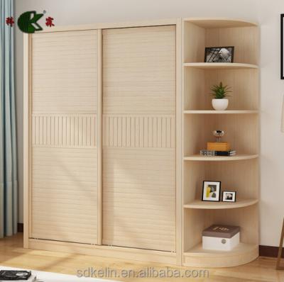 China PANEL Morden Wood Sliding Bedroom Wardrobe for sale