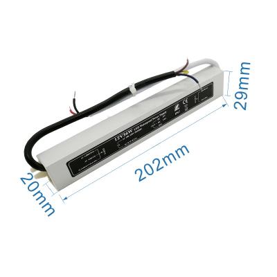 China AC 110V-220V IP67 Waterproof Switching Led Power Supply DC 12V 3A 36W 230*30*20mm for sale