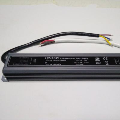 China 12V 50W Waterproof LED Strip IP67 Power Supply For Outdoor Use for sale