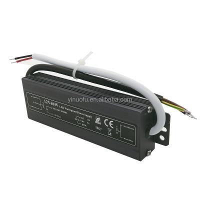 China LED Products AC To DC 12V 5A 60W Ultrathin Outdoor Waterproof IP67 Power Supply for sale