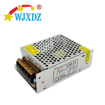 China DC Led Strip AC SMPS Led Driver 12V 5A 60W Switching Power Supply For LED Strip for sale