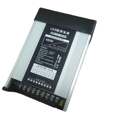 China AC IP45 To DC Power Supply Aluminum Case 12V 33.33A 400W Rainproof Power Supply 117*49*167mm for sale