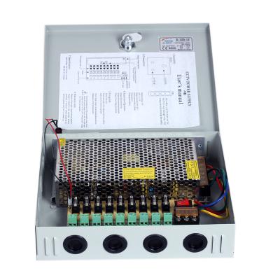 China 12v 9 Channel Camera Iron Case 12V 10A 120W CCTV Power Supply For CCTV Device W-120-12 CCTV 9 Channel for sale