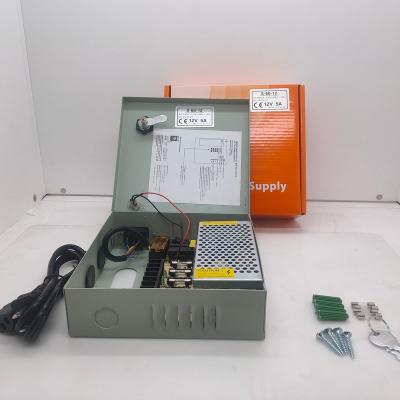 China CCTV Camera 4CH 9CH AC To DC 12V 5A 60W CCTV Power Supply For CCTV Camera for sale