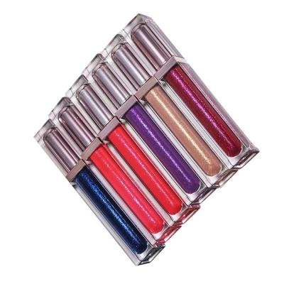 China Waterproof Daily Makeup Lip Gloss Pigment 6 Colors Shimmer Summer Logo Lipgloss Set Custom Lip Gloss Private Label for sale