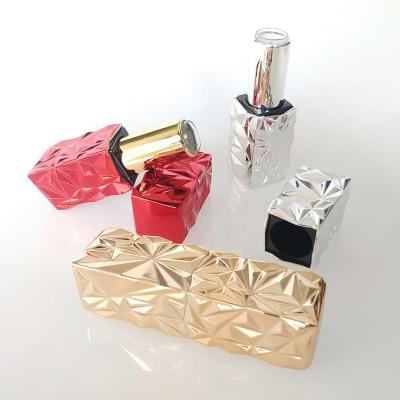 China 2021 New Product Hot Makeup Lipstick Tube Wrap Container Holder Luxury Metallic Plastic Empty Lipstick Case Lipstick Filling Tube for sale