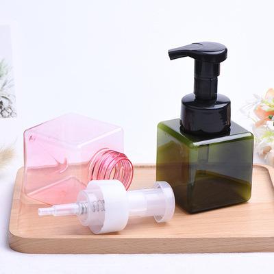 China Square Pump Dispenser Bottle 4 Colors Bathroom Kitchen Foam Lotion Pump Bottle Dispenser 250ml Foam Bottle Eco-friendly for sale