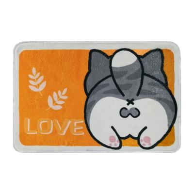 China Lovely Bedroom Door Floor Mat Washable Bathroom Cartoon Ground Rug Is Non-slip Cover Pad Addicted To Home Use Drinking Foot Cover for sale