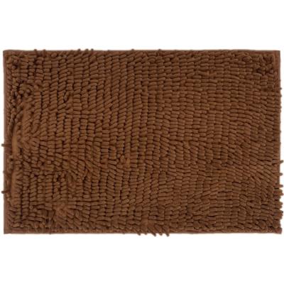 China Washable Bath Mats Custom Superfine Fiber Absorbent Pile Chenille Shower Room Rug Bathroom Rug Long for sale