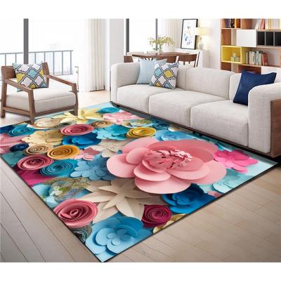 China Washable 3D Printing Non-slip Hotel Lobby Carpet Living Room Step Mat Household Small Door Mat for sale