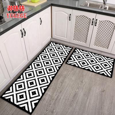 China Washable Can Be Customized Entrance Mat Modern Simple Kitchen Mat Blanket Water-absorbing Rug for sale