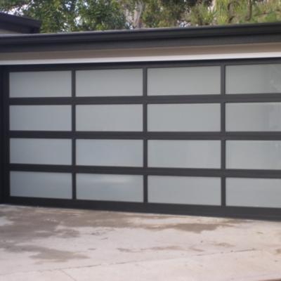 China Modern Industrial Windproof Door Windproof Garage Air Motor Automatic Aluminum Garage Glass Door For Homes for sale