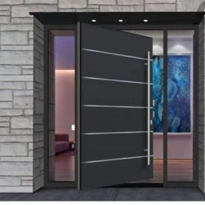 China Modern Black Mirror Frameless Full View Glass Garage Door for sale