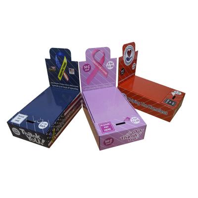 China Cheap Offset Printing Shop Retail Cardboard Charity Box Custom Corrugated Donation Candy Box for sale