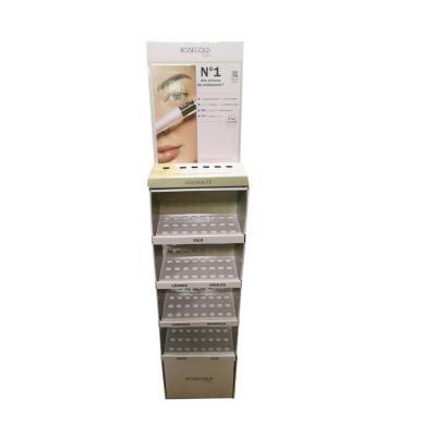 China Store Promotion Cosmetic POP Cardboard Display Rack Stand Cardboard Floor Custom Display Stand for sale