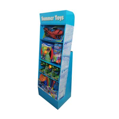 China Store China Factory Retail Custom Kids Toys Display Cardboard Stand FSC Cardboard Floor Stand for sale