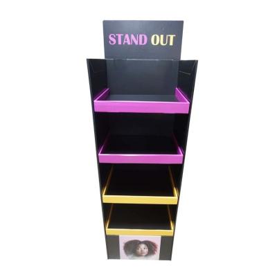 China Shop Supermarket Advertising Floor Rack Display Cardboard Product Store Shelf Rack Rack for sale