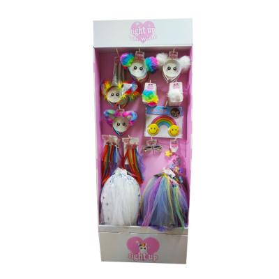 China Custom Shop Retail Store Peg Hook Cardboard Hair Accessories Display Stand Display Rack With Hooks for sale