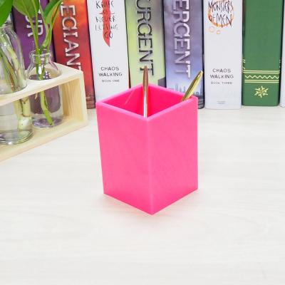 China 100% Huisen Wholesale Eco-friendly Plastic Rectangular Acrylic Office Supplies Mix Color Pen Stand Holder For Office for sale