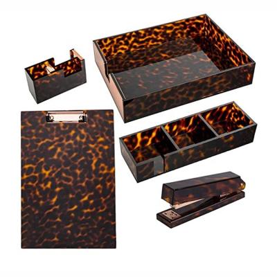 China New Arrival Modern And Luxury Acrylic Office Supplies Turtle Multi Use Stationery Set for sale