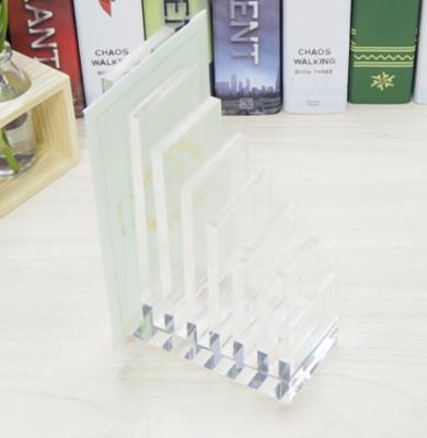 China Huisen Eco-Friendly Clear Acrylic File Sorter Desk Rack - Lucite Mail, Paper, File Organizer for sale