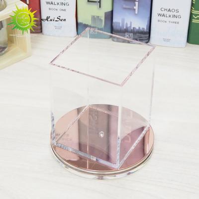 China 100% Eco-friendly Creative Desktop Huisen Single Pen Holders Rose Gold Turn Pen Holder Gold for sale