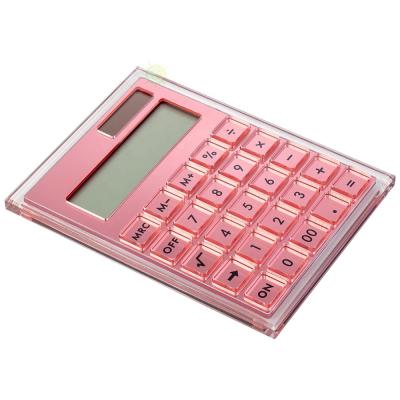 China Acrylic Accessories Rose Gold Calculator Stationery Universal Purpose Calculator with Solar for sale