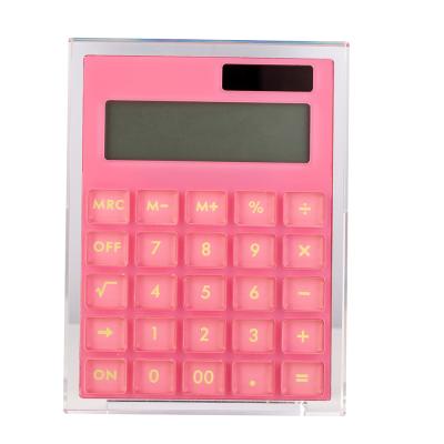 China Accessories Universal Purpose Acrylic Office School Stationery Calculator Electronic Solar Calculator For Wholesale for sale