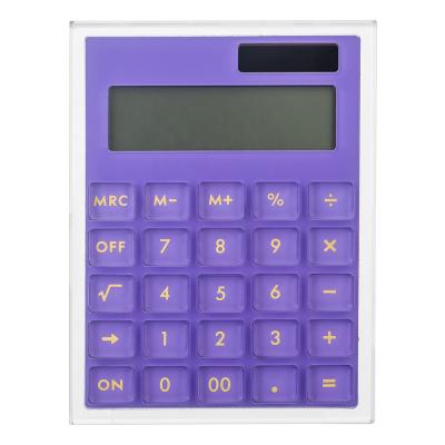 China Foshan Huisen Universal Plastic Acrylic Luxury Desktop Calculator Purple Calculator for sale