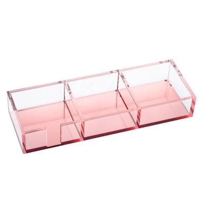 China Acrylic Rose Gold Holder Desktop Storage Office and Stationery Display Rack for 2021 for sale