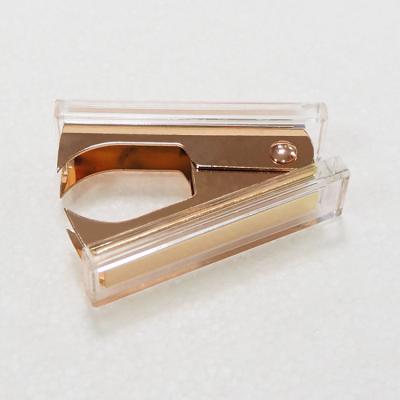 China Keepsake Items Staple Remover Huisen Clear Acrylic Bright Gold Staples Remover Office Stationery Supplie Rose Gold Design Stapler Remover for sale