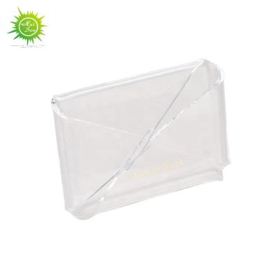 China HUISEN Office Gifts Modern Luxury Stylish Waterproof Clear Acrylic Business Card Holder For Office for sale