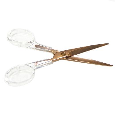 China Convenience Huisen 2020 New Rose Gold Acrylic Scissor for Office School Cutting for sale