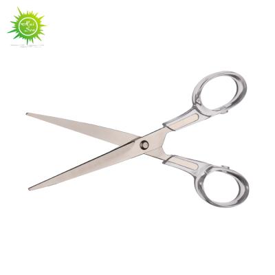 China Universal Crystal PMMA Handle Top Grade HUISEN Cut Office Stationery Clear Acrylic Scissors For Daily Use for sale