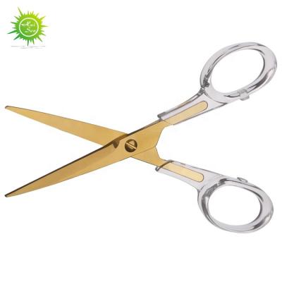 China HUISEN craftting scissors of gold plexiglass modern single professional acrylic handle scissors for sale