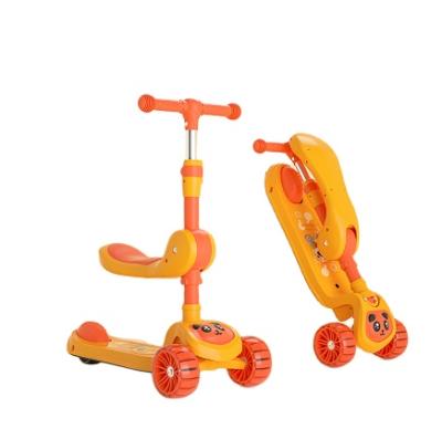 China Factory Wholesale Child PP 3 Wheels Kids Scooter Foldable Scooter Kids With Flash Light for sale