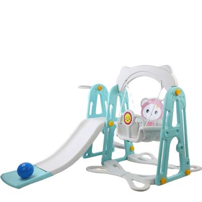 China New Style Kids Safe Multifunctional Baby Toys Plastic Slide And Playground Indoor High Quality Kids Swing for sale